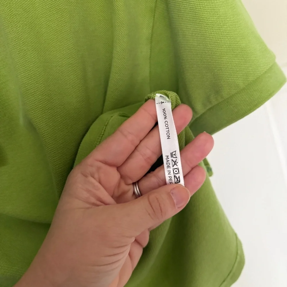 NWT Tuckernuck Peridot Green Pique Holmes Boyfriend Polo New - Picture 5 of 6